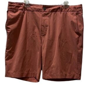 Faherty “All Day” Men's Flat Front Zip Up Button Shorts W/Adjustable Tie Waist